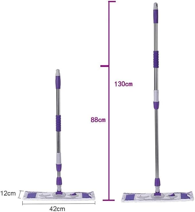 Dust Mop Microfiber Mops for Floor Cleaning with Extendable Adjustable Handle and Washable Pads