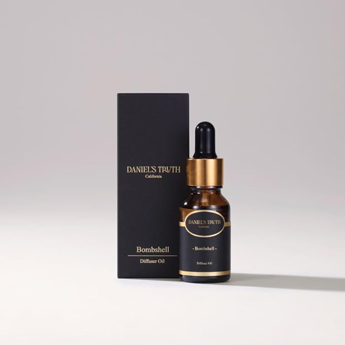 Daniel's Truth Solar-Powered Car Air Freshener Set 2 x 15ml (0.5oz) Bottles – Signiture Bombshelluth &amp Magnolia Hill Scents K-Beauty Designed Rotating Essential Oil Diffuser 30ml (1oz) Total