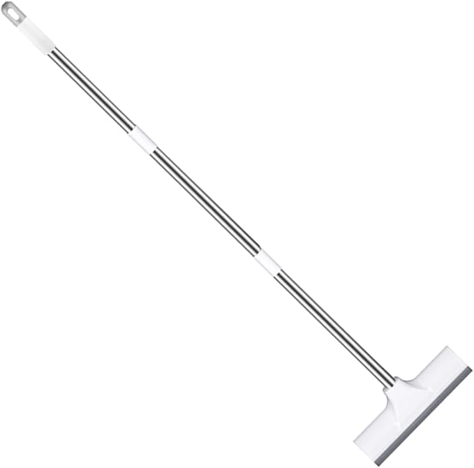 KICHOUSE Long Handle Floor Brush for Bathroom Floor Scrubbing Grout for Tile Brush Space-Saving Design
