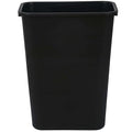 MARKSON 10 Gallon Plastic Rectangular Wastebasket Black