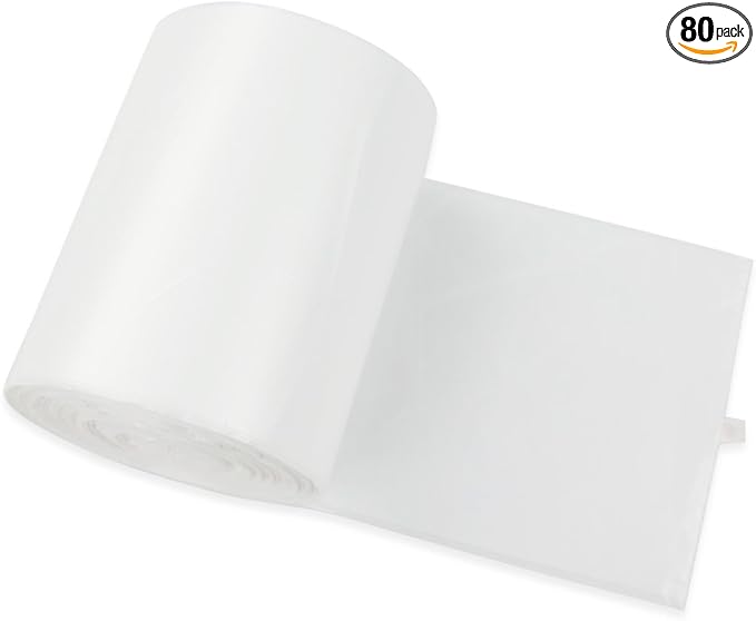 Ggbin 18 Gallon Large Trash Bags White Kitchen Garbage Bags 80 Counts Lawn and Leaf bags