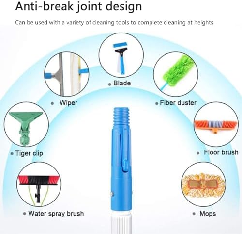 Glass Cleaning Brush Home Water Fed Telescopic Pole Kit Solar Panel Brush Rotating for Photovoltaic PanelWindow Cleaning PoleWater Fed Pole KitWindow and Solar Cleaning Pole with Water Fe
