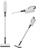 Grafken All-in-one Steam Mop and Detachable Handheld Cleaner 5 Large Brush Heads 360ml Powerful Cleaner Multifunctional Floor Steamer for Carpet Laminate Tile Car (Color : Black)