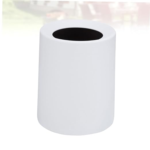 PRETYZOOM Household Wastebasket Frosted Open Trash Can for Bedroom and Living Plain Color Design for Office and Conference Rooms