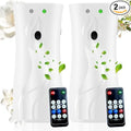 Automatic Air Freshener Spray Dispenser (2-pack) Wall Mounted or Freestanding Sprayer Holder Multiple Time Settings Commercial and Home Use in Bathrooms Offices Living Rooms etc (White 1121)