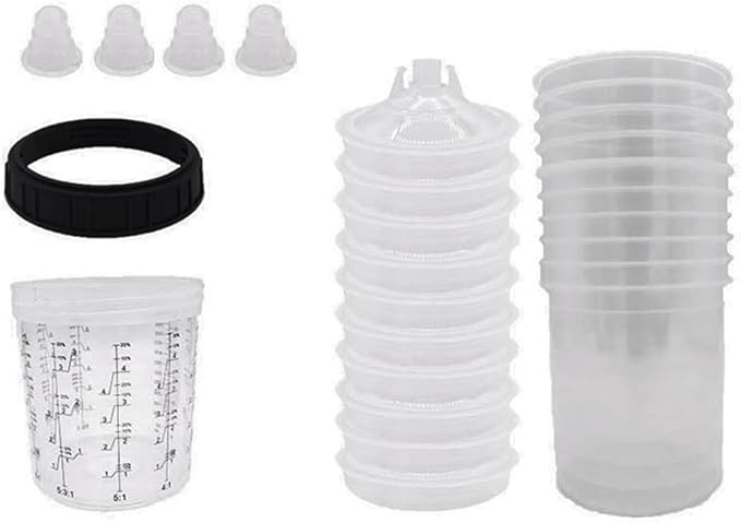 1Set 600CC Disposable Paint Cup Cup Paint Mixing Tank Type H/O Quick Disposable Cup