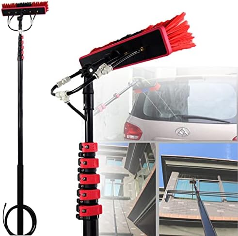 Glass Cleaning Brush Home Water Fed Telescopic Pole Kit Solar Panel Brush Rotating for Photovoltaic PanelWindow Washing Kit with Extension Pole 3.6-11M Multi-Purpose Photovoltaic Panel Cle