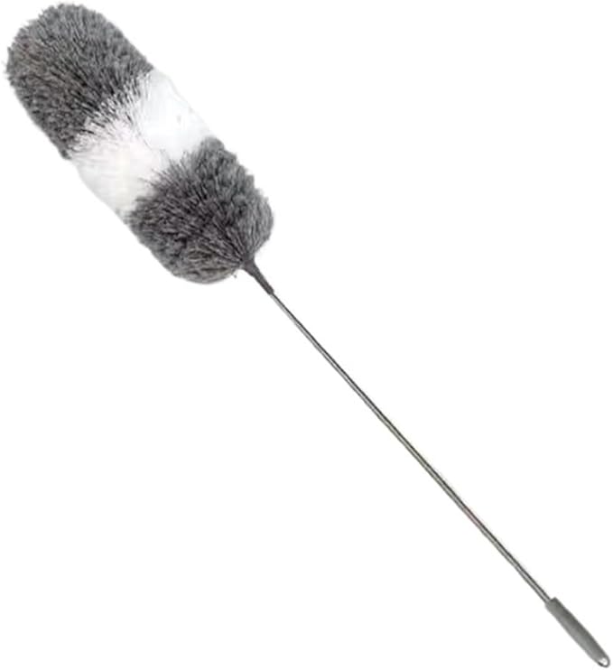 2.8M Extended Chicken Feather Duster Extendable and Curved Ceiling Cleaning Broom Home Electrostatic Dust Collector(2.8m 1PCS clothC)