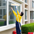 High Rise Window Cleaning Kit with Extension Pole Portable Glass Washing Tools for Tall &amp Hard-to-Reach Areas Easy Installation (16.4ft/5m)