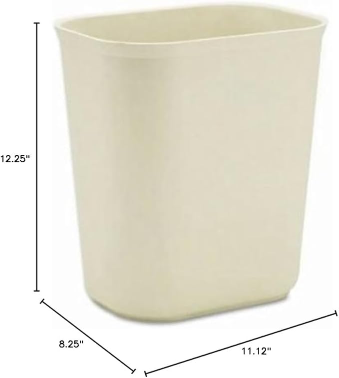 FIRE-RESIST WASTEBASKET 14 QT FIBERGLASS BEIGE