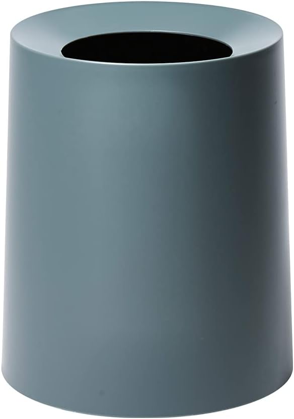 Ideaco TUBELOR Homme Designer Round Waste Bin Conceals Any Plastic Bag 3.0 Gal (Blue Grey 1 Piece)