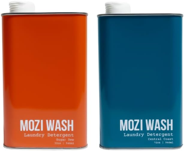 BUNDLE: Central Coast + Sugar Dew Laundry Detergent Liquid 100+ Loads Concentrated Plant Based Cruelty &amp Dye Free Phosphate &amp Paraben Free 2 Pack - 32 oz Recyclable Bottles