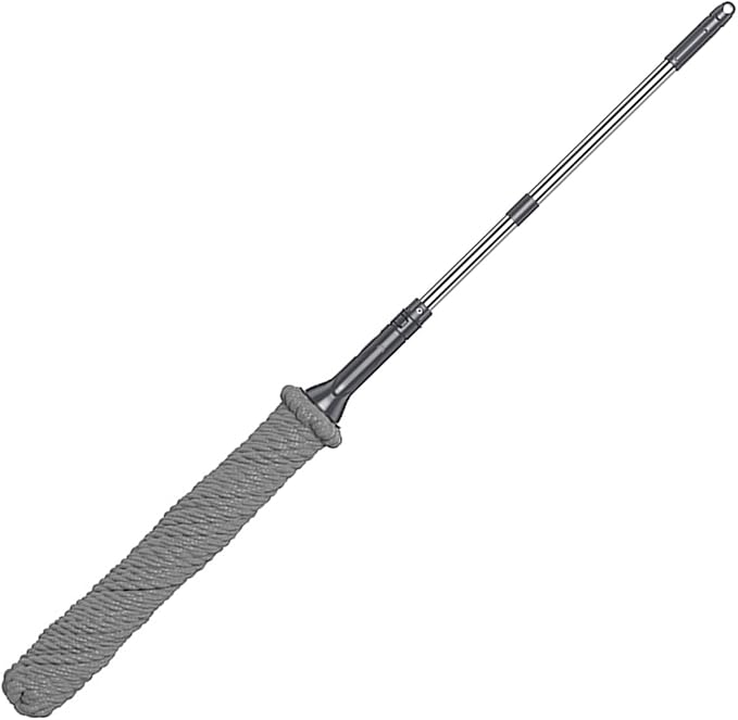 Self Wringing Twist Mop Stainless Steel Handle Fiber Rope Mop Head Cleaning Tool for Household Floor Cleaning Laminate Hardwood Tile Marble