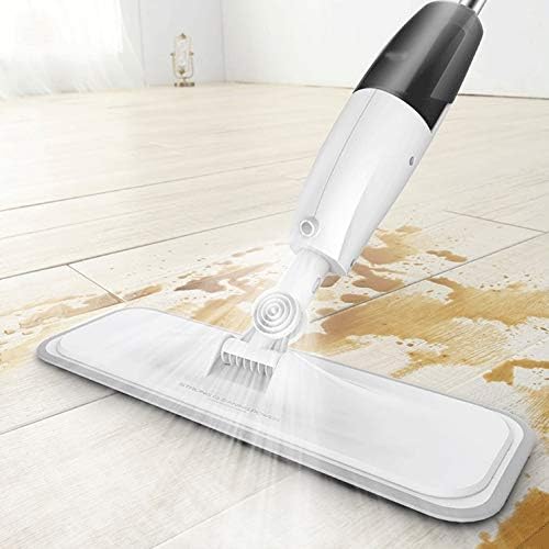 JSEIAJB Water Spray Mop Sweeper Rod Carbon Fiber dust Cloth 360 Rotating Cleaning Cloth 350ml Tank