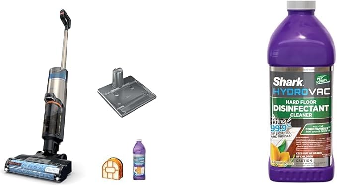Shark WD261 HydroVac MessMaster Wet Dry Vacuum Cleaner Cordless 3-in-1 Vacuum Mop All in One &amp Self-Cleaning System HydroVac Household Disinfectant Cleaner