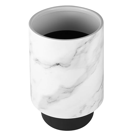 IMIKEYA Marble Pattern Wastebasket Lidless Trash Bin for Home Office Modern Design for Living Room Kitchen Bathroom Versatile Garbage Container for Hotels