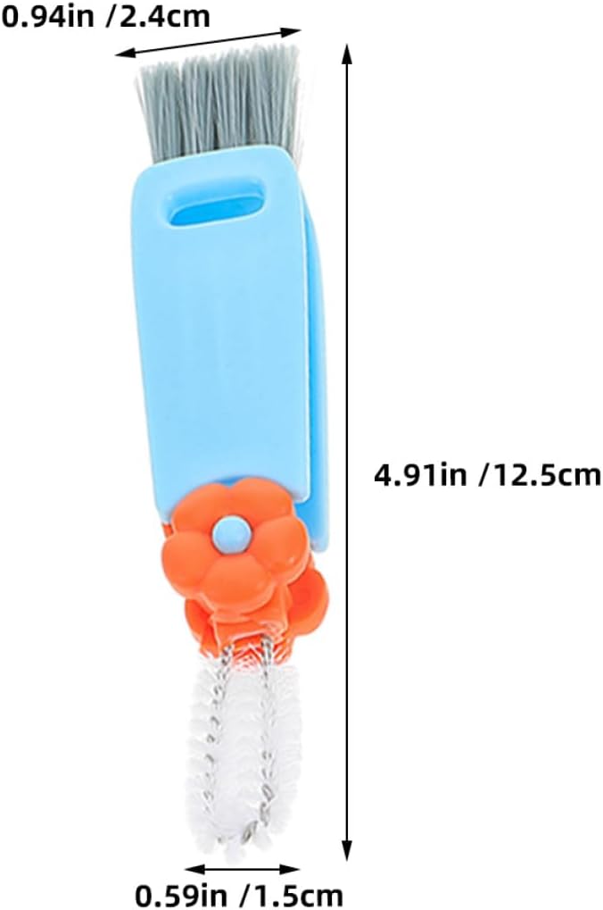 9pcs Bottle Cleaning Brush Set with Small Flower Petal Design Lightweight Bottle Scrubber and Water Cup Brush for Feeding Portable for Home and Travel Use