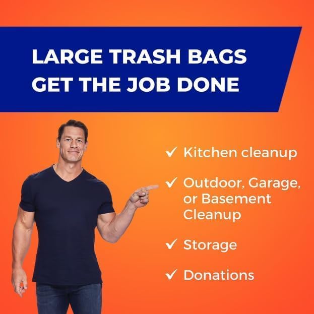Ultra Strong 33 Gallon Trash Bags – Heavy Duty Tear-Resistant Garbage Liners (90 Pack)
