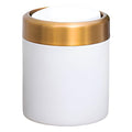 Mini Stainless Steel Trash Can with Lid Small Countertop Wastebasket for Bathroom Bedroom Kitchen 304 Stainless Steel Round Dustbin Compact Desktop Garbage Bin