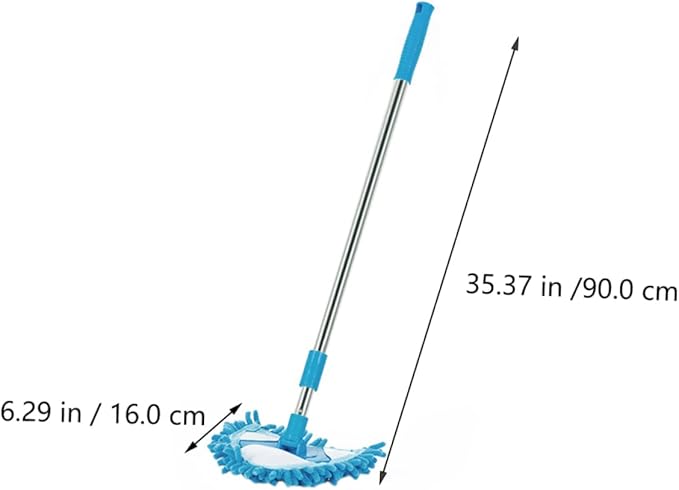 1Pc Lightweight Triangular Mop Rotatable Household Cleaning Tool Mini Mop for Hard Floors Soft Microfiber Head for Results