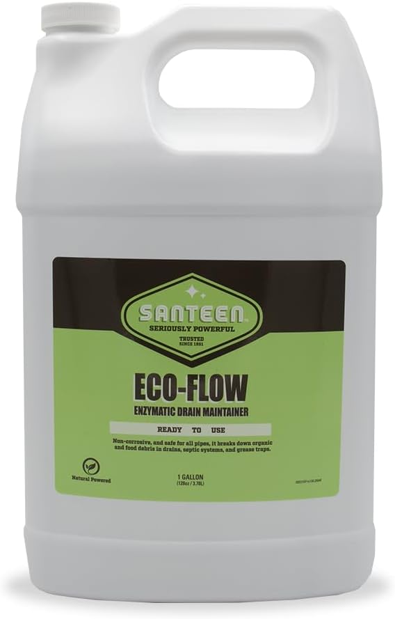 Santeen ECO-FLOW Drain Maintainer 2-Pack 1 Gallon Jugs Professional Enzyme Formula