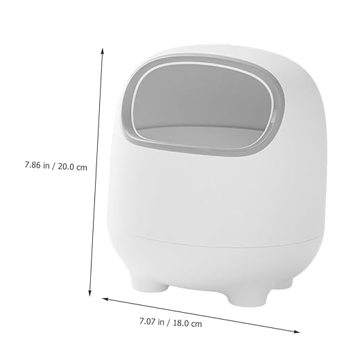 Creative Cartoon Desktop Trash Can Wastebasket Lid for Office Kitchen and Bedroom Cute and Lightweight Garbage Bin for Tabletop Use