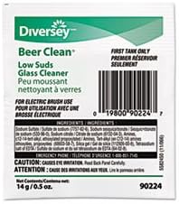 DIVERSEY Beer Clean Glass Cleaner Powder .5oz Packet 100/Carton