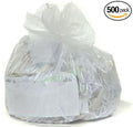 Plasticplace 20-30 Gallon Trash Bags │ 8 Microns │ Clear High Density Garbage Can Liners │ 30 x 37 | 1 Count (Pack of 500)