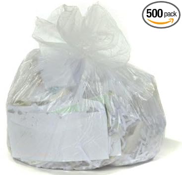 Plasticplace 20-30 Gallon Trash Bags │ 8 Microns │ Clear High Density Garbage Can Liners │ 30 x 37 | 1 Count (Pack of 500)