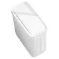 Trash Can with Lid Large Capacity Plastic Household Garbage Container for Bedroom Bathroom Office Wastebasket