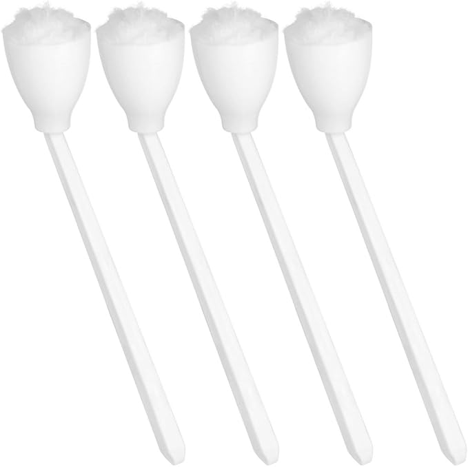 4-Piece Toilet Cleaning Mop Set With Long Handles White Soft Nylon Head Brushes And Storage Base For Bathroom Toilets And Bathtubs