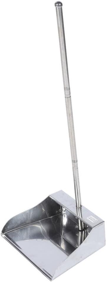 Dust Pan Long Handled:Cleaning Tool Long Handle Dustpan Metal Upright Dustpan for Lobby/Restaurant/Office/Home/Dog Pooper Scooper