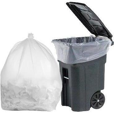 PlasticMill Contractor Bags Heavy Duty - Commercial Industrial Garbage Bags - Clear Construction Trash Bags - Outdoor Garden Trash Bags 100-Gallon 3 Mil 67x79 (25-Count)
