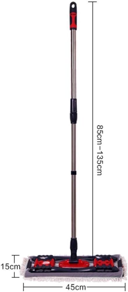Mop - Microfiber Floor for Hardwood Cleaning Rotating Dust Wet with Aluminum Extended Handle Reusable Washable Pads Cloth