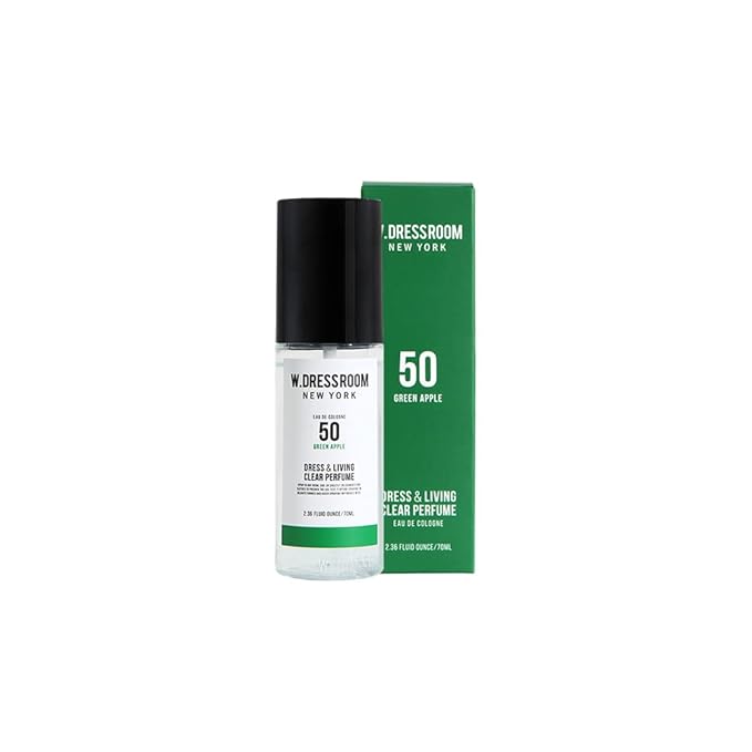 W.Dressroom Dress &amp Living Clear Perfume Spray Set of 2 – No.50 Green Apple + No.98 Secret Musk | Room &amp Fabric Spray Odor Eliminating Hypoallergenic Fragrance Mist Travel Size Perfume Gift