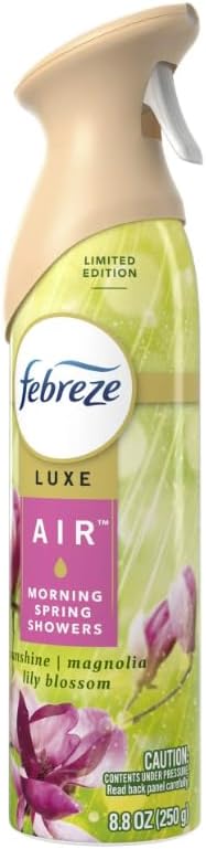 FebreezAir Freshener Spray Limited Edition Odor-Fighting Room Spray Morning Spring Showers Scent 8.8oz 3 Counts
