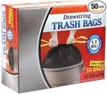 30 Gallon Black Drawstring Trash Bag – Heavy Duty Large Garbage Bags with Secure Drawstring Closure for Kitchen Yard Office Commercial Outdoor and Industrial Waste Cleanup (200)