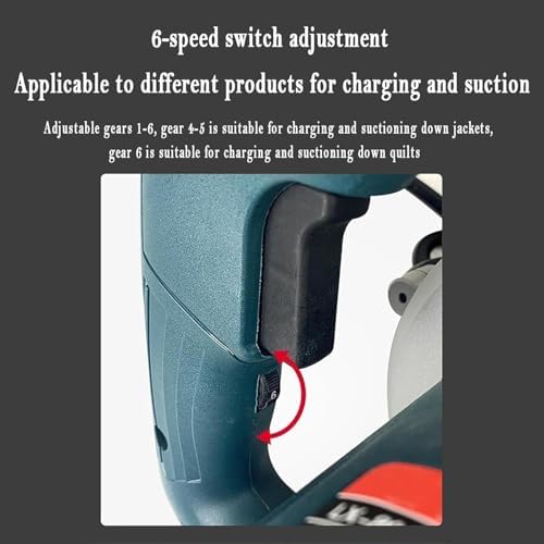 Electric Down Filling Machine - Feather Stuffing &amp Dust Extraction with Foot Control &amp 6 Speed Settings for Down Jacket Refurbishment &amp Upholstery Projects