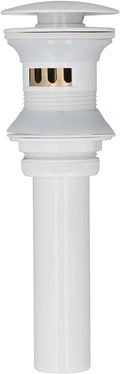 Pop Up Drain Stopper Press Bounce Deodorization Bathroom Sink Drain White for Home (With Hole)