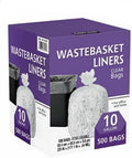 10 Gallon Clear Wastebasket Liners 500 Count – 23 x 25 Small Trash Bags 0.34 Mil Thick Durable Garbage Bags for Office Bathroom &amp Home