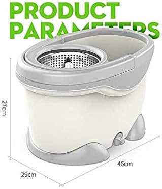 Automatic Rotary Mop with Bucket - Hands-Free Washing &amp Squeeze Function Stainless Steel Design for Efficient Home Cleaning Easy to Use Ideal for Floors &amp Spills