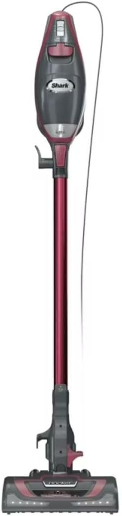 SharkLightweight Corded Stick Vacuum Cleaner with Powerful Suction Swivel Steering and Wall Mount Storage. (Red)