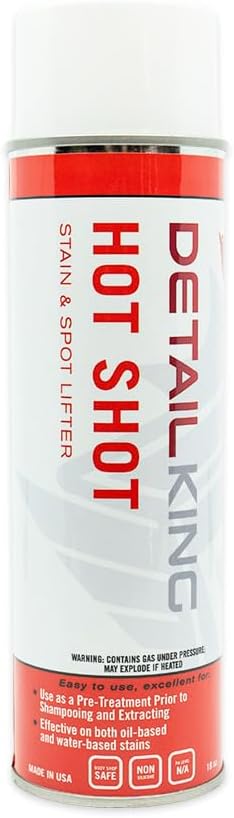 Detail King Hot Shot Plus Stain Remover (3 Pack) - Spray Cleaner - Removes Tough Stains from Carpet &amp Upholstery