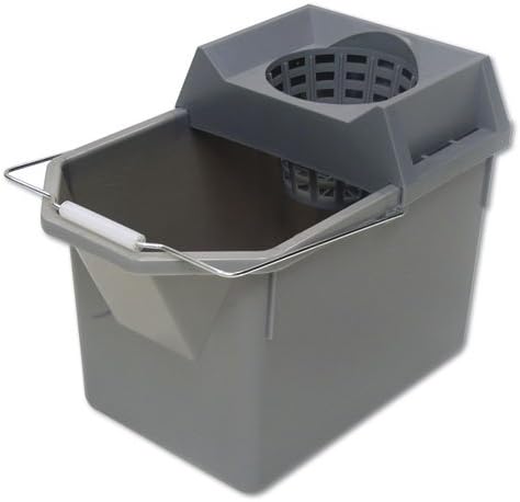 Pail &amp Mop Strain Combo 15 Qt 17X10.5X12 Steel