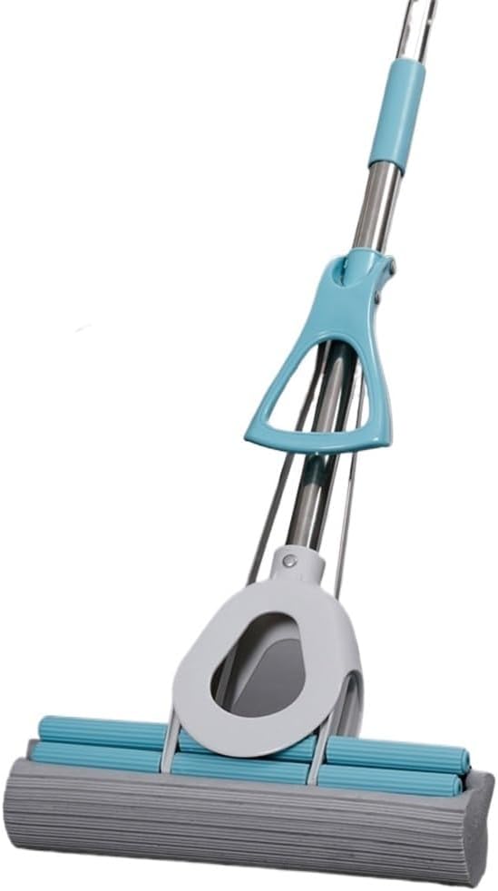 Hand Wash Free Rubber Mop Row Roller Squeeze Water Lazy Floor Absorbent Sponge