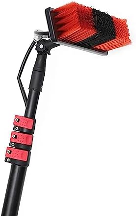 Glass Cleaning Brush Home Water Fed Telescopic Pole Kit Solar Panel Brush Rotating for Photovoltaic Panel3.6-10.8m Telescopic Water Fed Window Cleaning PoleHose Fed Extended Brush Tool Kit