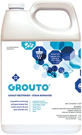 Grouto Grout Restorer &amp Stain Remover Concentrate Gallon (Each)…