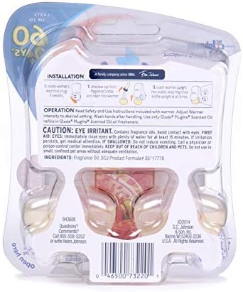 Glade PlugIns Scented Oil Refill Red Honeysuckle Nectar Essential Oil Infused Wall Plug In Up to 50 Days of Continuous Fragrance 1.34 oz( One pack of 2-count )