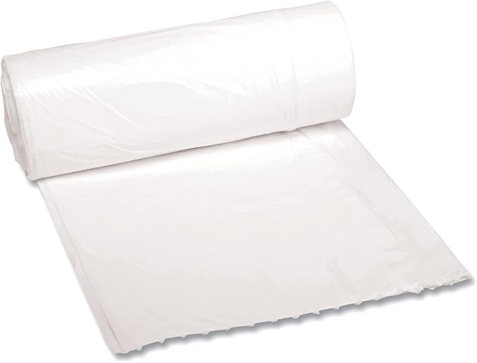 Boardwalk Can Liner - 10 Gal - 24 Width X 23 Length X 4 Mil [102 Micron] Thickness - Low Density - White - 20roll - Can