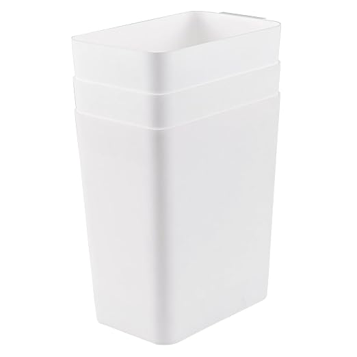 3 Packs 4.5 Gallon Plastic Wastebasket Open-top Trash Can White